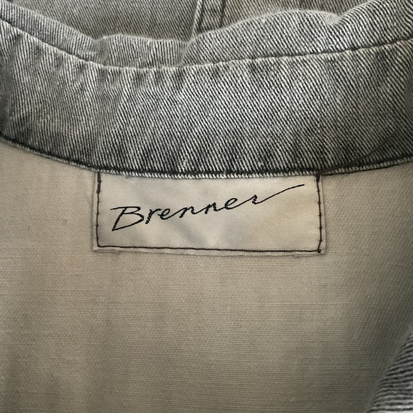 Brenner Gray Denim Style Button Back Dress Size 14 Vintage Look - Picture 5 of 6